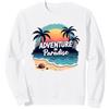 Mademark Avventura in Paradiso Tropical Beach Tramonto Felpa, Unisex per Adulti, Bianco, M