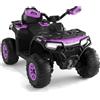 GarveeHome Quad elettrico fuoristrada, veicoli elettrici per bambini, 12 V, ATV per bambini da 3 a 8 anni, 2 motori, telecomando per genitori, LED, musica, Bluetooth, USB, 95 x 56 x 55 cm