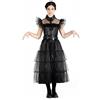 Ciao- Mercoledì Addams abito vestito ballo Rave'N Dance costume travestimento bambina ragazza originale Wednesday (Taglia S)