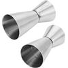 Westmark 2 Piccoli Misurini da Bar, Jigger per Cocktail, Misure Diverse: 2/4 cl e 2/3 cl, Acciaio Inox, Argento, 627722E7
