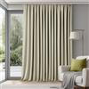 Deconovo Tende Oscuranti Termiche con Nastro a Matita - 2 Stili di Montaggio, Set di 1 Tenda Moderne Isolanti per Camera da Letto e Soggiorno, 280x245 CM, Beige Scuro
