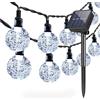 DIWUJI Solare Catene luminose per esterni, Luci a stringa solari Giardino 6,5m 30 LED Impermeabile Luci fatate Globo Palla Cristallo Festival Luce per Festa Nozze Terrazza Natale Decorazione (Bianco Freddo)