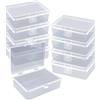 Varenzya 9 Pezzi Scatoline Plastica Trasparente con Coperchio Piccole, 9,8×6,8×3,4cm