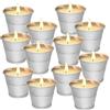 PARSUP 12 Pack candele di citronella - giardino candele profumate di citronella all'aperto, 120-180 ore combustione, cera soia naturale, set regalo portatile della candela del barattolo per casa Patio Yard