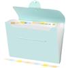 Brencco Cartelletta Porta Documenti con 12 Scomparti A4 Portatile Cartelle a Soffietto per Ufficio Casa Scuola Verde chiaro