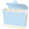 Brencco Cartelletta Porta Documenti con 12 Scomparti A4 Portatile Cartelle a Soffietto per Ufficio Casa Scuola Blu chiaro