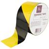IDEA HOME Nastro Segnalazione Giallo Nero 50m x 48mm Nastro Sicurezza Non Adesivo Delimitazione Zone Pericolo Cantiere Evento