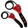 Hilka 12630002 - Set di 2 chiavi a cinghia, colore: rosso e nero