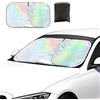 KASESSS Laser Parasole Auto Anteriore, 145×80 Cm Pieghevole Copertura Per Parabrezza Auto, Riflettente Protezione Uv Parasole Per Parabrezza, Calore Car Sunshade Adatto Alla Maggior Parte Dei Veicoli