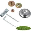 Fllyvly Set di accessori universali per tosaerba e decespugliatori, 6 adattatori per lame, accessori in metallo, inclusi strumenti e adattatori