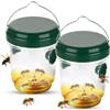 yotutun Trappola per Vespe, Acchiappa Mosche Cattura Vive Anti Api da Esterno Calabroni Cage Trappola Calabroni Catcher per insetti per Patio, Cortile, Giardi (2 Pezzi-Verde)