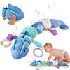EnGiTores Musical Caterpillar Peluche Giocattoli, EnGiTores Giocattolo peluches morbido musicale, Peluche Grande Cuscino, Infantile Morbido Peluches con Increspature Multisensoriali per neonati bambini 0-3-6-12