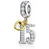 MariaFonte Charm Compatibile Tutte Marche Anni Compleanno Anniversario Laurea Ciondoli Originale Charming Beads Argento 925 Mamma Bead Portafortuna Cuore Famiglia Natale Donna