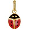 Schmuck Les Poulettes LES POULETTES BIJOUX - Ciondolo Placcato Oro Coccinella Rossa e Nera