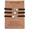 LEGENTLISUR 2/3/4/5 Pezzi Bracciale Donna Bracciale Amicizia Bracciali Coppia Bracciale Migliore Amica Bracciale a Cuore in Acciaio Inossidabile Regali per Adolescenti Donne Uomini Sorelle