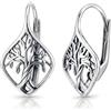 LeCalla Orecchini a goccia in argento Sterling 925 con filigrana a goccia, da donna, lunghi, in argento 925, ipoallergenici, in filigrana, Argento sterling, Non pietra preziosa