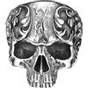 Dochais Anello in Acciaio Inossidabile per Uomo, Teschio Cranio, Sigillo Hip Hop Punk Gotico Rock Halloween Argento (Argento, 20)