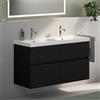 Geberit iCon Light lavabo doppio, evineo ineo5 evo mobile, La: 120 cm, 4 scomparti estraibili, con maniglia incassata,, 501838001+BE0980BM, iCon Light; iCon [Mobili da Bagno > Mobili con Doppio Lavabo]