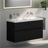 Geberit iCon Light lavabo doppio, evineo ineo5 evo mobile, La: 120 cm, 4 scomparti estraibili, con maniglia incassata,, 501838003+BE0980BM, iCon Light; iCon [Mobili da Bagno > Mobili con Doppio Lavabo]