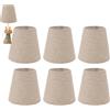 HERCHR Paralume in Tessuto per Candela Lampadario Lampada da Parete, Set di 6 Paralumi da Comodino E14 da parete, Clip On Paralumi Moderna, Piccolo Paralumi Lampadari Lampadario e Lampada a Muro