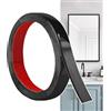 Hengrongshen Modanatura Adesiva per Pareti Nero Opaco (6M x 2.5cm) Facile da Tagliare e Incollare, Strisce Decorative Flessibili in PVC per Cornici, Specchi, Soffitti, Pavimenti, Armadi, Piastrelle