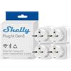Shelly Plug M Gen3 Bianco - Presa Intelligente Wi-Fi & Matter (Tipo F), Misurazione Consumi, 13A, 3000W, Nessun Hub Richiesto, Timer, Riscaldamento, Luci, Alexa, Google Home, Apple HomeKit (4 Pezzi)