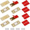 XTDMJ Magneti per porta, forti, magnetici, 4 pezzi, autoadesivi, per mobili, mobili, mobili, in acciaio inox, per porte scorrevoli, cucina, finestre, armadi, oro