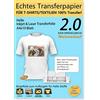 TransOurDream 1 foglio A4 x 10 + 1 carta in silicone originale a getto d'inchiostro/laser, pellicola di trasferimento (pellicola traslucida), per tessuti chiari, stiratura su tessuti