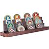 Hynorian Coin Holder Portamonete in legno massello nero - Espositore per 19-22 monete, 5 file, porta medaglie, porta monete inclinate per collezionisti, elegante decorazione da tavolo come regalo
