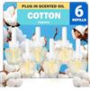 SCENTORINI Ricarica Per Diffusore Elettrico 6X19ML Ricariche di Diffusore di Oli Essenziali Fragranza di Cotone, Adatte per Deodorante Casa per Air Wick e per Glade