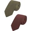 WANYING Cravatta da uomo, 7 cm, stretta, da 2,75 pollici, lavorata a maglia, stile retrò, sporty, casual, ufficio, base per gentleman, 2 × blu scuro bordeaux, Länge: 148cm * Breite: 7cm