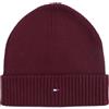 Tommy Hilfiger Berretto in cotone cashmere Beanie rosso Deep Rouge One Size