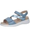CAPRICE Donna sandalo basso in pelle, Blu (BLUE COMB), 40 EU