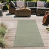 Teppich-Traum Tappeto moderno per interni ed esterni con motivo a fiocco in verde dimensioni - 80 x 150 cm