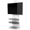 Meliconi Porta TV 32-65 Meliconi 488092, WH, GHOST DESIGN 2500 ROTATION MAT, supporto a doppio braccio, staffa articolata, portata 30 kg, 2 ripiani