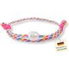 happymaker Bracciale Donna Estivo Bohémien - Bracciale Corda Regolabile Stile Marino con Tartaruga o Perla d'Acqua Dolce, Bracciale Estate Mare Festival, Idea Regalo Donna (multicolore - perla)
