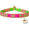 happymaker - Bracciale rosa neon con scritta - Love - in stile festival