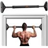 Sportneer Barra per trazioni da porta, senza viti, barra per trazioni, per flessioni, addominali, regolabile da 75 a 94 cm, portata fino a 200 kg