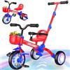 HappyGoLucky 5 in 1 Triciclo per Bambini Evolutivo, Bicicletta Bambini 1-5 Anni-Ruote Luminose/Maniglia Parentale/Sedili&pedali Regolabili, Giochi Bambini Regalo Gioco Bambino 1-5 Anni Giochi Da Esterno Pasqua