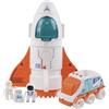 YULEYU Space Shuttle Missione Spaziale Razzo Giocattolo, astronave arancione con suono, 3 figure di astronauti, cabina di pilotaggio incernierata, marmitta spray, regalo di compleanno per bambini