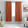 DONREN Tende per camera da letto femminile arancione terracotta, 2 pannelli, oscuranti e termoisolanti, per finestra, 132 x 183 cm di lunghezza