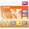 OSRAM Lampada LED Classic A40 a stella LED per presa E27, forma di pera, fil, 470 lumen, bianco caldo, 2700k, sostituzione per lampadine da 40w convenzionali, non dimmerabile, 2 pacchetti