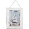 ZEP sy968 W Cornice portafoto Legno 15 x 20 cm Rivoli Bianco Legno Bianco, Beige 24 x 19 x 1, 8 cm