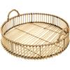 HOME DECO FACTORY BANDEJA D.40 CM C/ASAS BAMBÚ