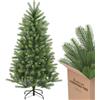 SALCAR Albero di Natale Artificiale 120 cm con Rami Verde Chiaro, Testa Rotonda e Supporto in Metallo, 100% PE