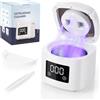 Carehabi Pulitore Ultrasuoni per Apparecchio Dentale e Dental Pod UV-C - 45kHz Lavadentiera per Protesi, Bite, Mascherine Invisibili & Aligner - 200ml Vaschetta Ultrasuoni con Cestello e Pinzette