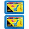 Idena 90514 - Set di plastilina con 40 Bastoncini di Pasta modellabile in 20 Colori, 2 scatole di conservazione Blu con 20 Bastoncini di plastilina ciascuna