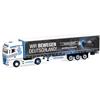 Herpa modello camion MAN TGX GX autoarticolato telonato Spedition Höhner/Wir bewegen Deutschland, miniatura in scala 1:87, pezzo da collezione, Made in Germany, plastica