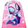 Marvel Ghost-Spider Spidey & Friends - Sacca da nuoto per la scuola, in polietilene, con coulisse, rosa, Taglia unica