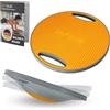 DH FitLife Balance Board - Tavola Propriocettiva Oscillante con Maniglie, Extra Large Ø 42 cm, Max 200 KG, Allenamento Core, Equilibrio e Forza, Tavola Fitness per Adulti